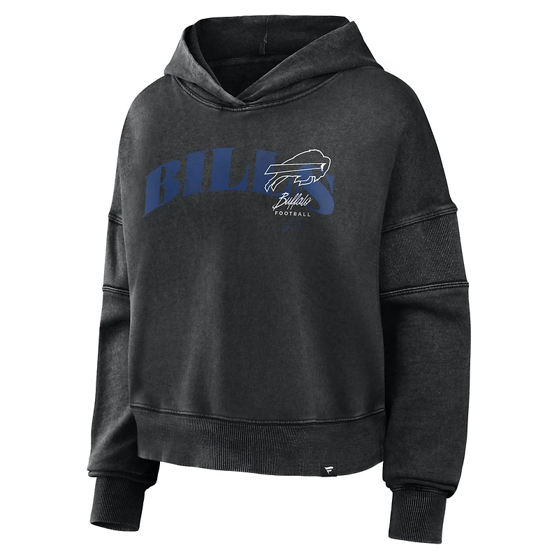 Women's Fanatics Black Buffalo Bills Counter Run Pullover Hoodie