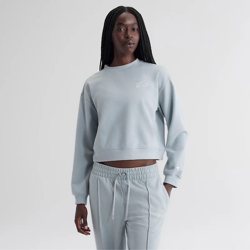 Sweat-shirt oversize à pochette tri-blend bleu des Buffalo Bills pour femmes de Fanatics