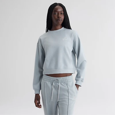 Sweat-shirt oversize à pochette tri-blend bleu des Buffalo Bills pour femmes de Fanatics