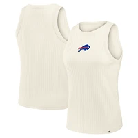 Women's Fanatics Cream Buffalo Bills Star Play Tri-Blend Ribbed Tank Top