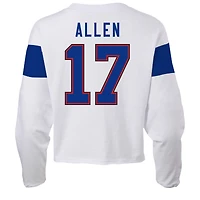 Women's Fanatics Josh Allen Ash Buffalo Bills Plus Name & Number T-Shirt