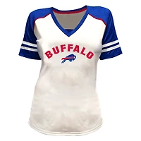 Women's Fanatics Josh Allen White Buffalo Bills Plus Bling V-Neck T-Shirt