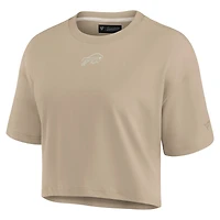 Women's Fanatics Khaki Buffalo Bills Elements Super Soft Boxy Cropped T-Shirt