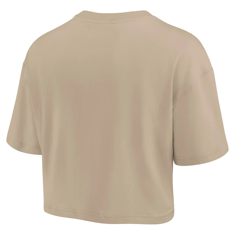 Women's Fanatics Khaki Buffalo Bills Elements Super Soft Boxy Cropped T-Shirt