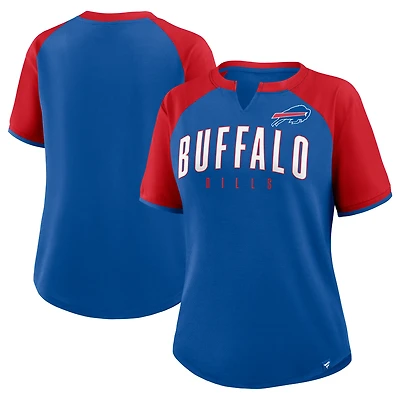 Women's Fanatics Royal/Red Buffalo Bills Height Advantage T-Shirt
