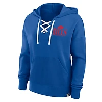 Sweat à capuche lacets pour femme Fanatics Royal Buffalo Bills Blitz Left