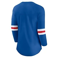 Women's Fanatics Royal Buffalo Bills First Team Arch Logo 3/4 Sleeve T-Shirt