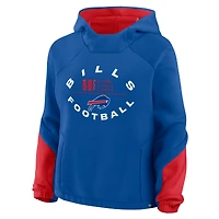 Women's Fanatics Royal Buffalo Bills Oversized Redzone Bubble Screen Pullover Hoodie