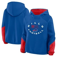 Women's Fanatics Royal Buffalo Bills Oversized Redzone Bubble Screen Pullover Hoodie