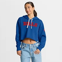 Sweat à capuche court oversize Fanatics Royal Buffalo Bills pour femme