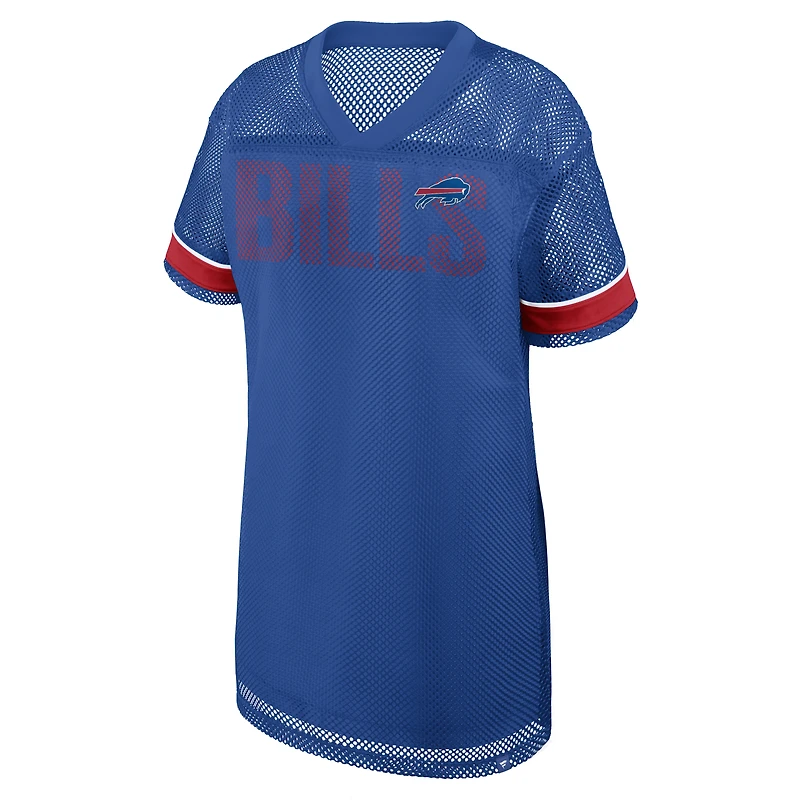 Robe oversize en maille à col V Fanatics Royal Buffalo Bills pour femme