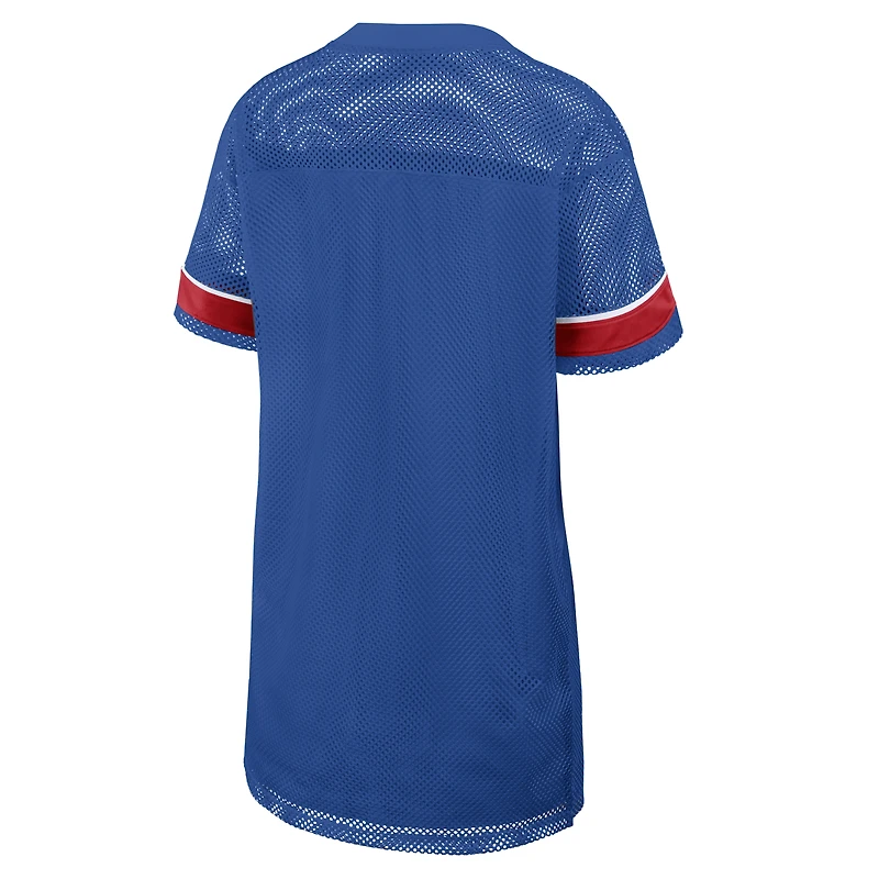 Women's Fanatics Royal Buffalo Bills Oversized Mesh V-Neck Dress