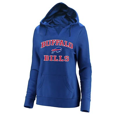 Women's Fanatics Royal Buffalo Bills Plus Heart & Soul V-Neck Hoodie