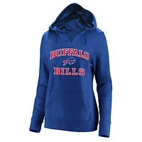 Women's Fanatics Royal Buffalo Bills Plus Heart & Soul V-Neck Hoodie