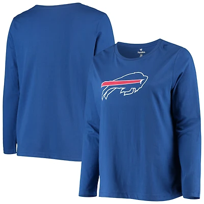 Women's Fanatics Royal Buffalo Bills Plus Primary Logo Long Sleeve T-Shirt
