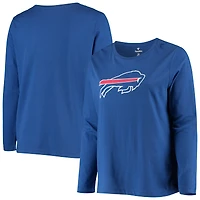 Women's Fanatics Royal Buffalo Bills Plus Primary Logo Long Sleeve T-Shirt