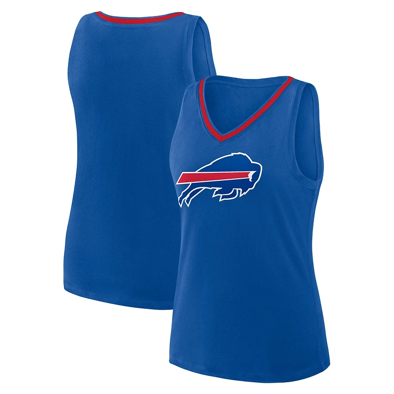 Women's Fanatics Royal Buffalo Bills Stellar Win V-Neck Tank Top