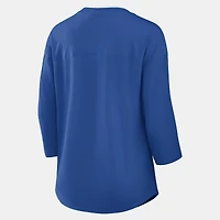 T-shirt à manches 3/4 et col en V Fanatics Royal Buffalo Bills pour femmes