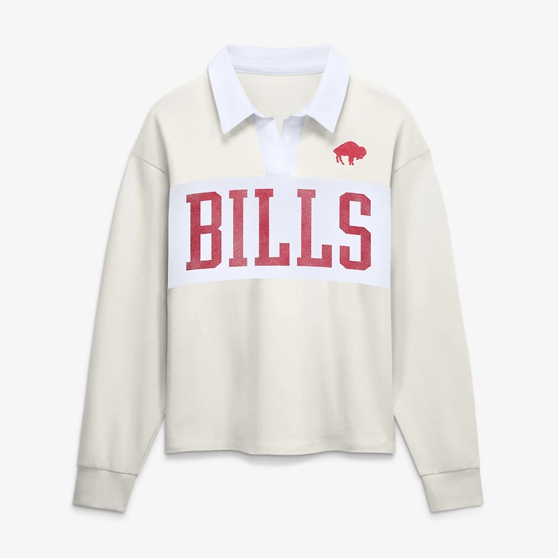 Polo de rugby à manches longues Fanatics Tan Buffalo Bills Play Action pour femme