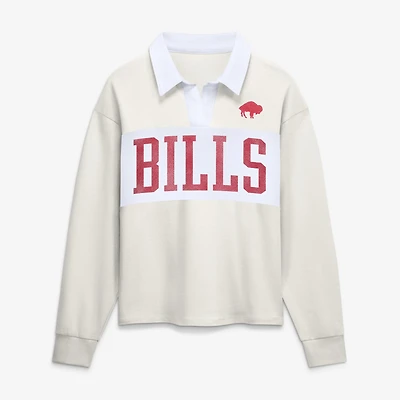 Polo de rugby à manches longues Fanatics Tan Buffalo Bills Play Action pour femme