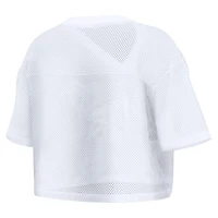 Maillot Fanatics blanc Buffalo Bills oversize à col en V court maille pour femme