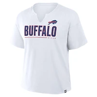 T-shirt boxy flammé blanc Buffalo Bills Redzone pour femme