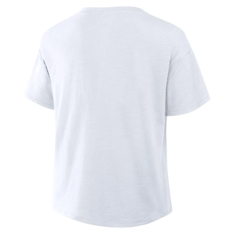 T-shirt boxy flammé blanc Buffalo Bills Redzone pour femme