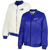 Women's G-III 4Her by Carl Banks Oatmeal/Royal Buffalo Bills Switchback Reversible Full-Zip Jacket