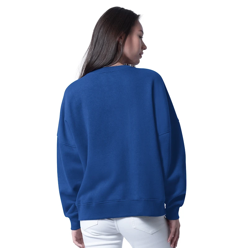 Sweat-shirt surdimensionné G-III 4Her par Carl Banks pour femme, motif Royal Buffalo Bills