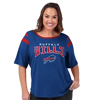 Women's G-III 4Her by Carl Banks Royal Buffalo Bills Plus Linebacker T-Shirt