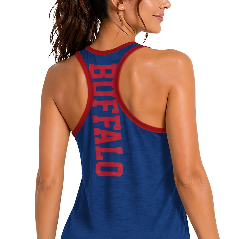 Women's G-III 4Her by Carl Banks Royal Buffalo Bills Tater II Racerback Tank Top