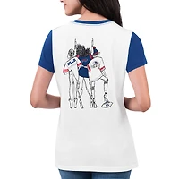 Women's G-III 4Her by Carl Banks White Buffalo Bills Fashion Illustration T-Shirt