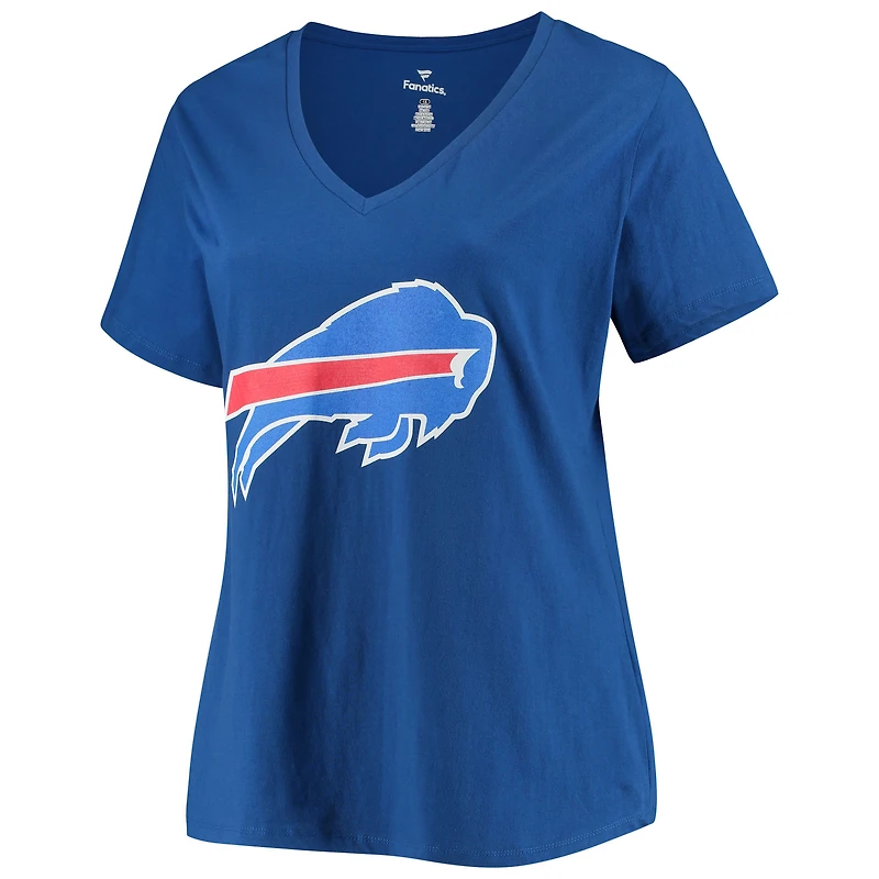 Women's Josh Allen Royal Buffalo Bills Plus Fair Catch Name & Number V-Neck T-Shirt