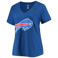Women's Josh Allen Royal Buffalo Bills Plus Fair Catch Name & Number V-Neck T-Shirt