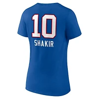 Women's Khalil Shakir Royal Buffalo Bills Team Wordmark V-Neck T-Shirt