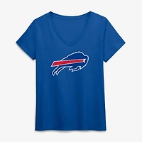 Women's Logo Athletic Royal Buffalo Bills Primary V-Neck T-Shirt