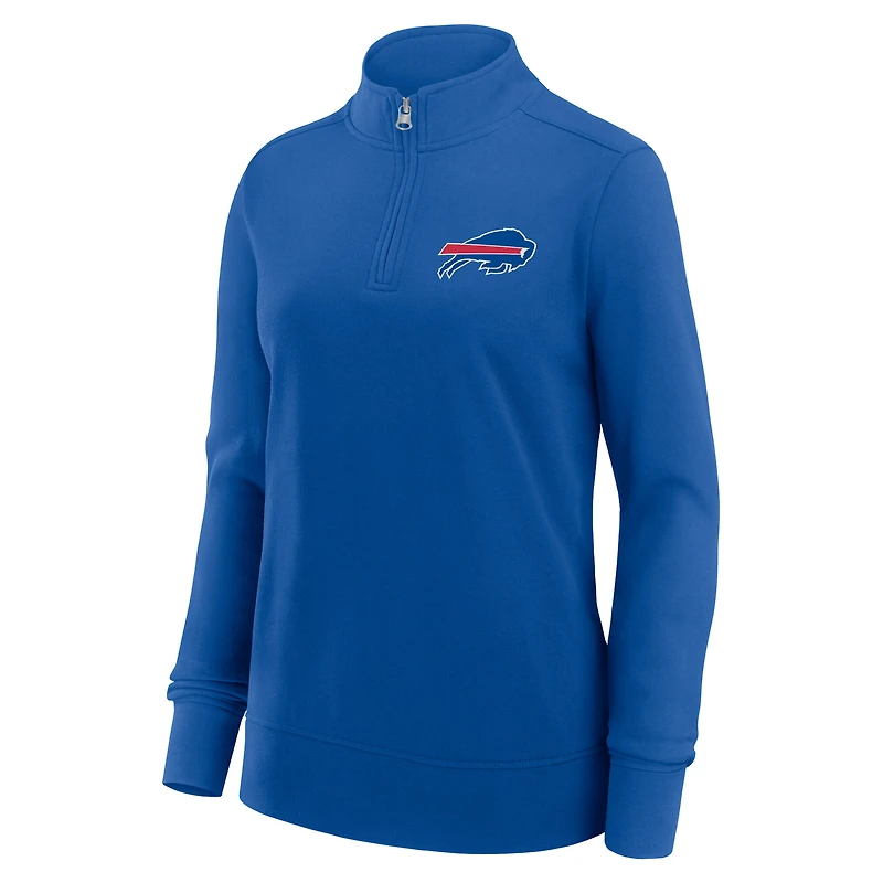 Veste à logo Athletic Royal Buffalo Bills Velocity quart de zip pour femme