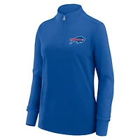 Veste à logo Athletic Royal Buffalo Bills Velocity quart de zip pour femme