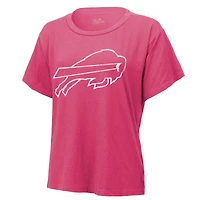 T-shirt Majestic Threads Josh Allen pour femmes, rose Buffalo Bills, nom et numéro
