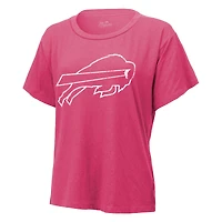 Women's Majestic Threads Keon Coleman Pink Buffalo Bills Name & Number T-Shirt