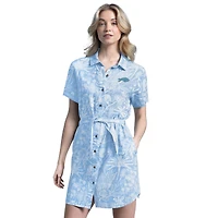 Women's Margaritaville  Blue Buffalo Bills Palm Linen Dress