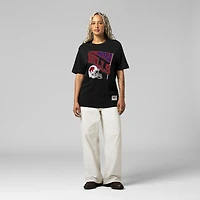 T-shirt noir Mitchell & Ness pour femme, motif Buffalo Bills, coupe boyfriend dynamique