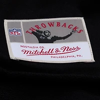 Women's Mitchell & Ness  Black Buffalo Bills Throwback Cropped Long Sleeve Rugby Polo