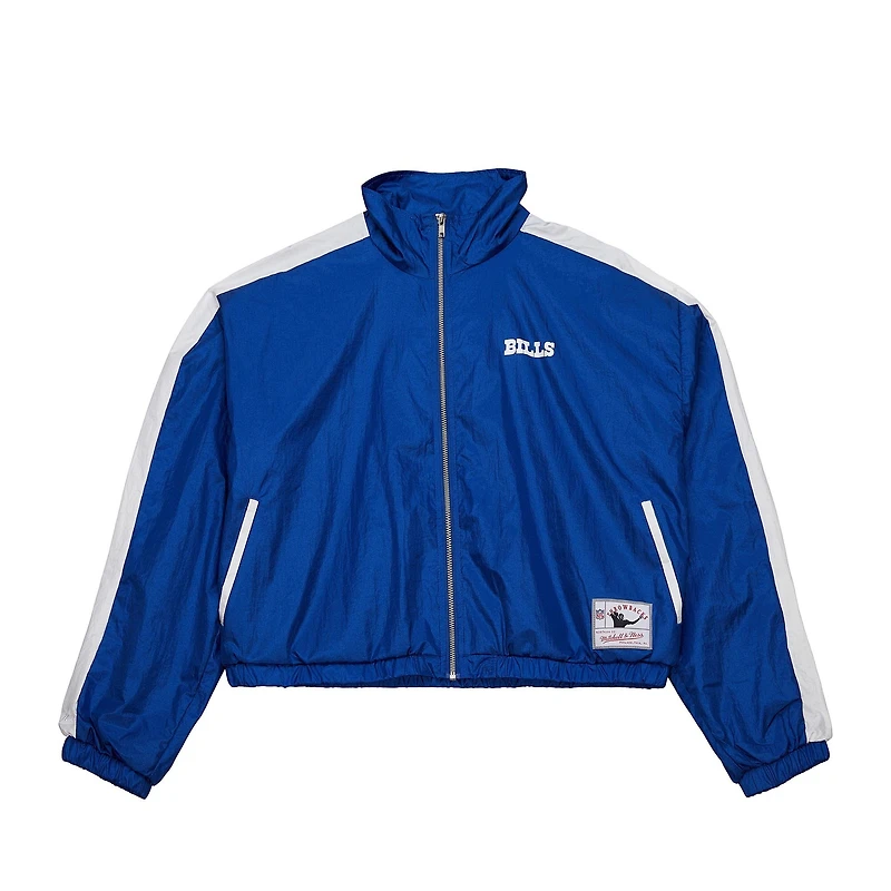Veste courte entièrement zippée en nylon pour femme Mitchell & Ness Royal Buffalo Bills