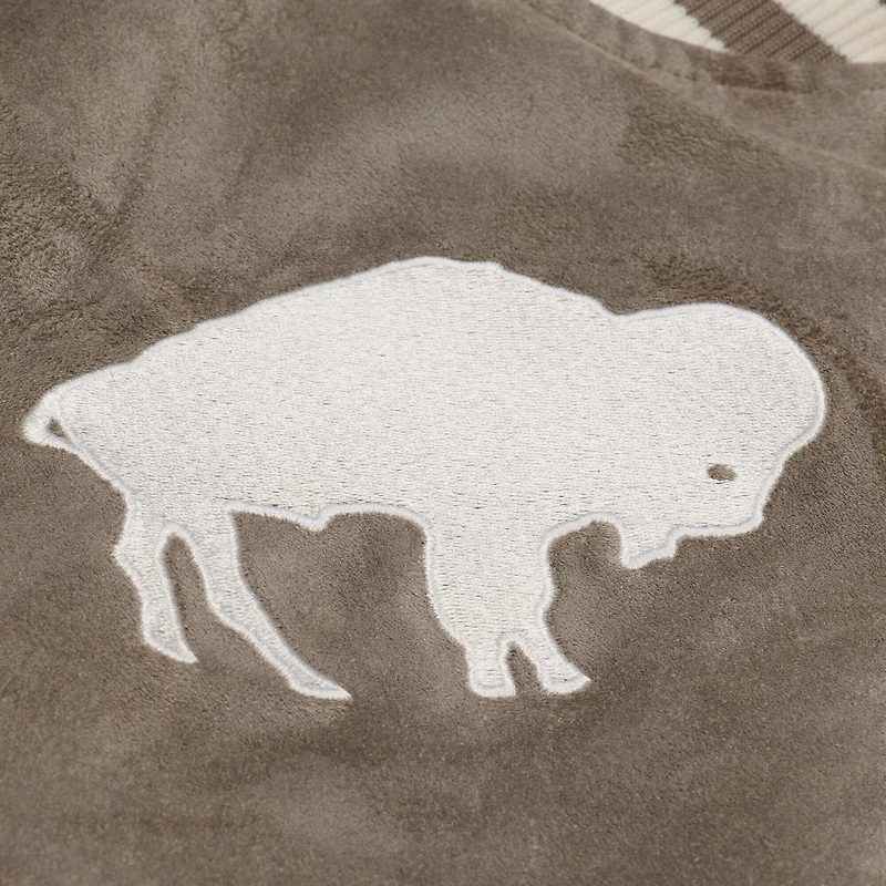 Women's Mitchell & Ness  Tan Buffalo Bills Full-Snap Varsity Jacket