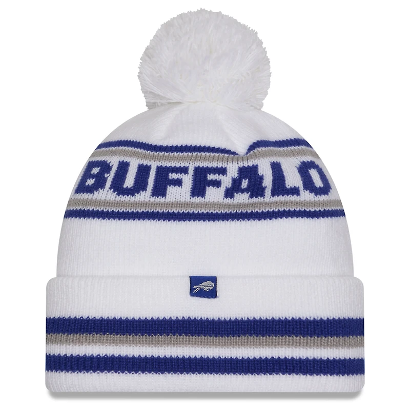 Women's New Era White Buffalo Bills 2025 Rivalries Collection Fan Pack Classic Cuffed Knit Hat with Pom