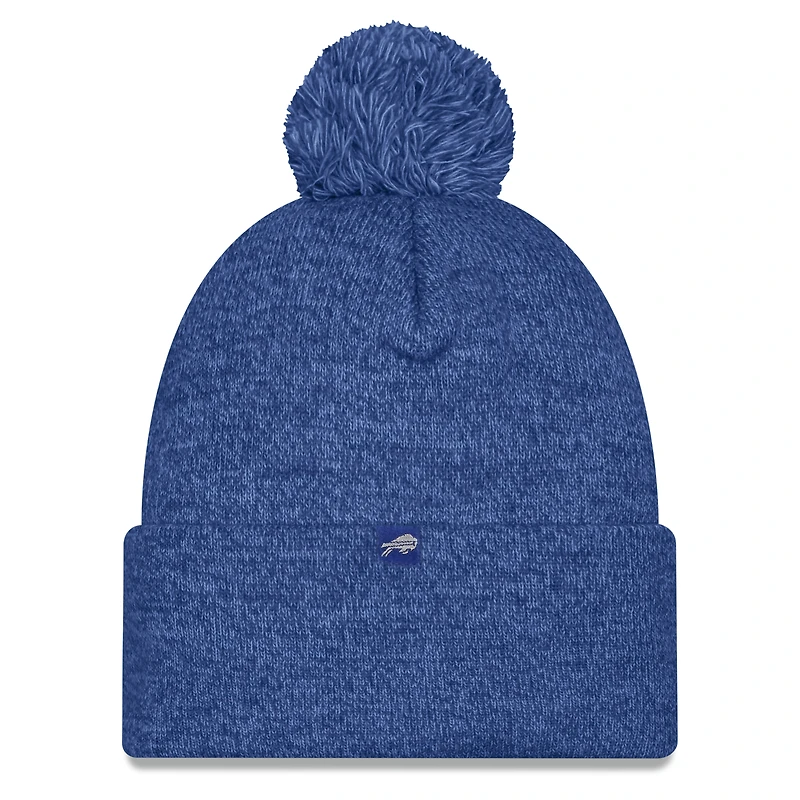 Women's New Era White Buffalo Bills 2025 Rivalries Collection Fan Pack Marled Cuffed Knit Hat with Pom