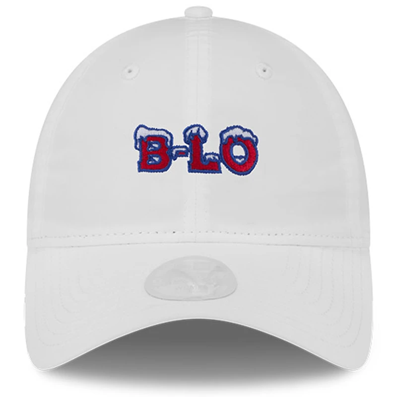 Casquette ajustable à queue de cheval New Era pour femme, collection Rivalries 2025 des Buffalo Bills, blanche