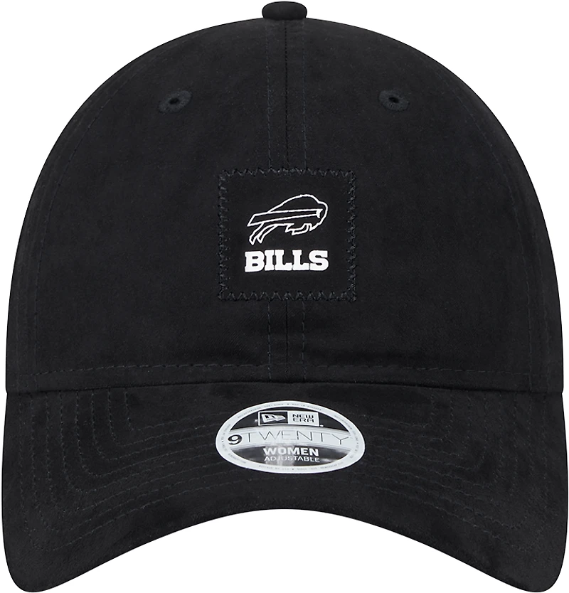 Casquette ajustable 9TWENTY Buffalo Bills en daim noir New Era pour femme