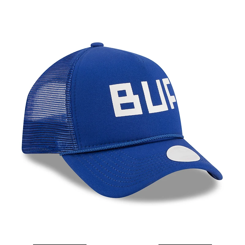 Casquette réglable New Era Royal Buffalo Bills McGee Trucker 9FORTY pour femme